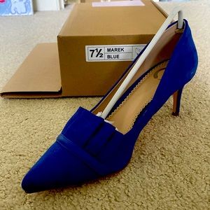 Brand new in box Journee Collection Blue Suede Shoes